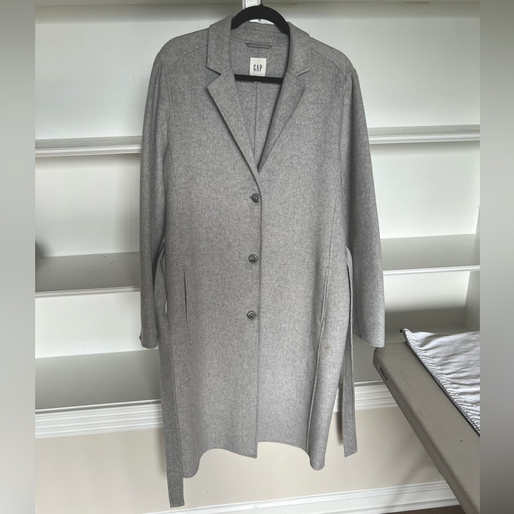 Gap Light Grey Camel Coat - L